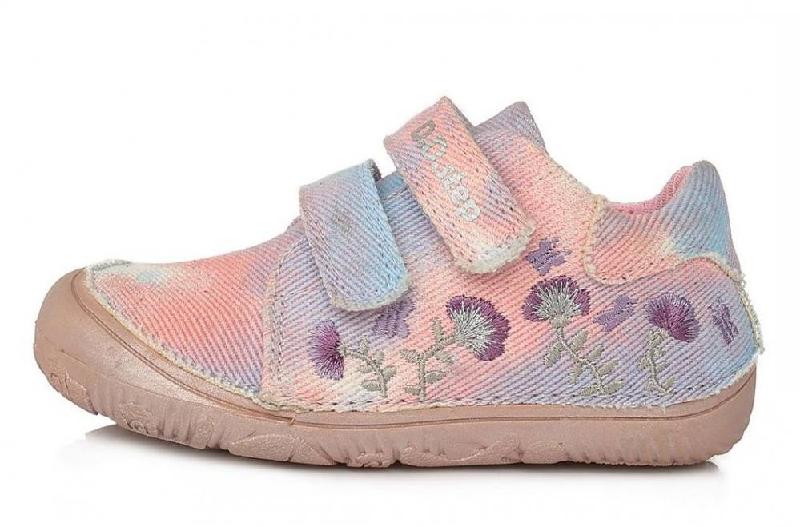 D.d.step C073-120A mauve dívčí plátěná barefoot obuv