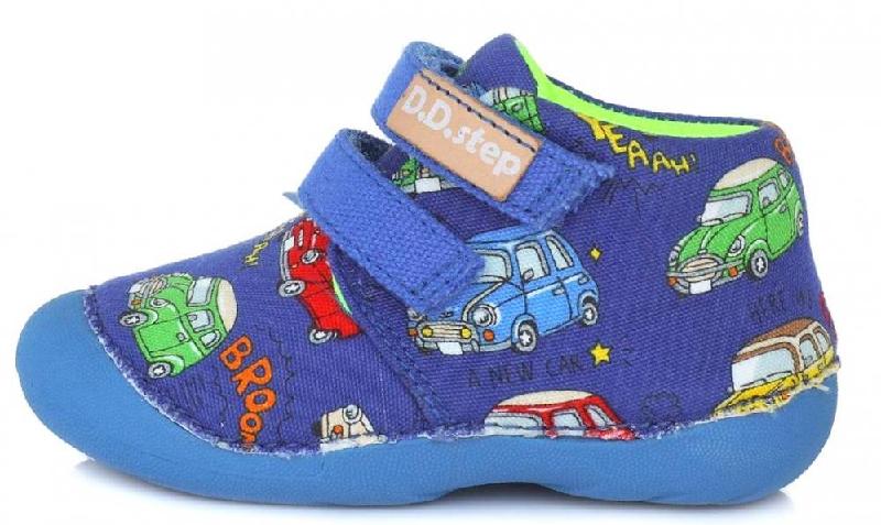 D.d.step C015-976 bermuda blue chlapecká plátěná barefoot obuv