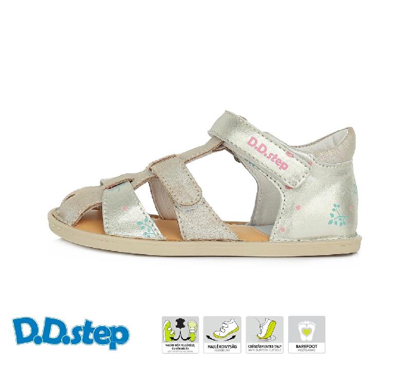Ddstep G076-382A  dívčí kožený barefoot sandál