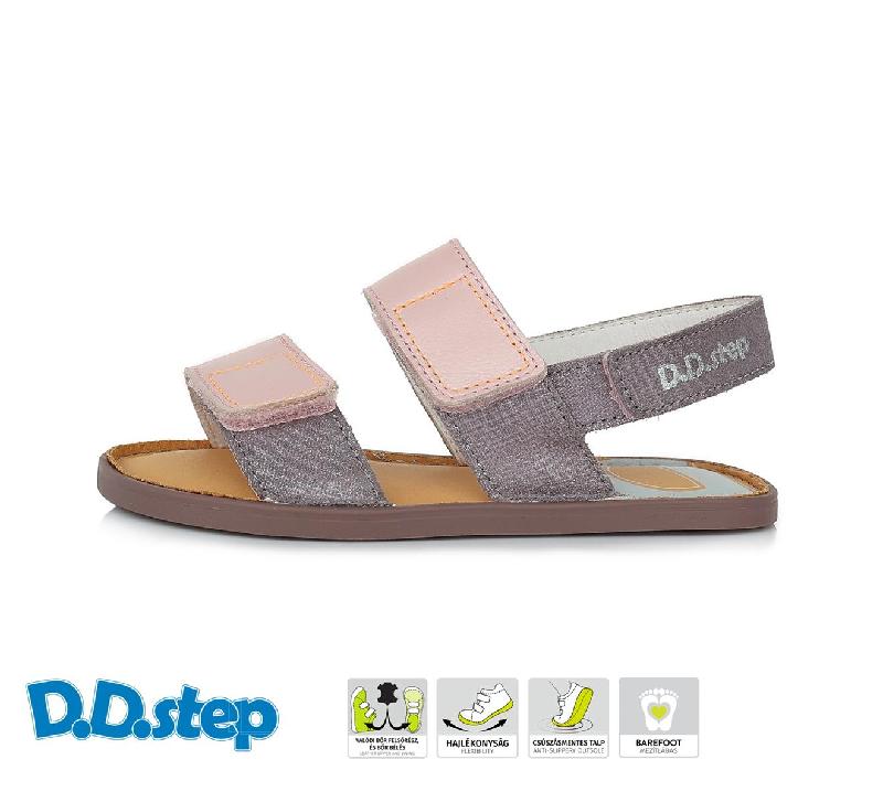 Ddstep G076-356C dívčí kožený barefoot sandál
