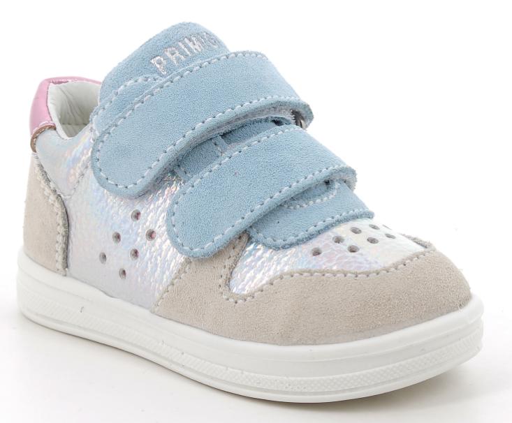 Primigi 7855033 IRIDESCENT-LIGHT BLUE dívčí kožená vycházková celoroční obuv