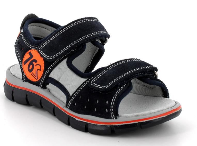 Primigi 7895311 NAVY-LIGHT GREY chlapecký kožený letní sandál