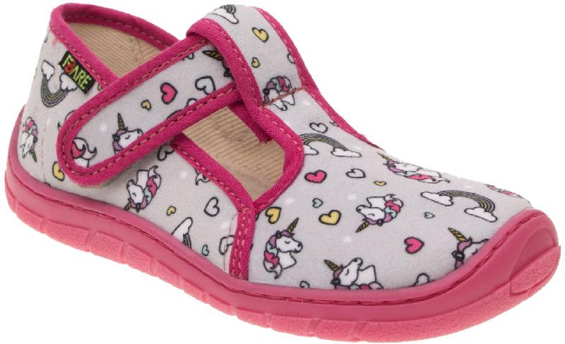 Fare 5202453 dívčí barefoot textilní přezůvky