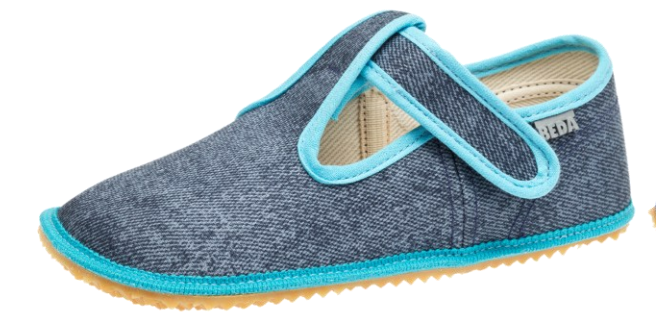 Beda BF060010 turquoise chlapecká barefoot přezůvka