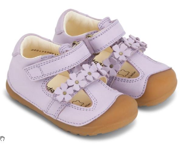 Bundgaard BG202174/402 Lilac barefoot kožený dívčí letní sandál