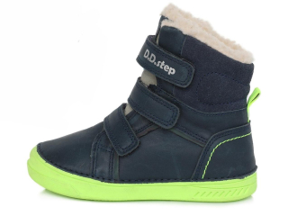 D.d.step W040-472A royal blue chlapecká kožená zimní obuv