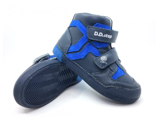 D.D step A066-577L royal blue chlapecká kožená celoroční blikající obuv