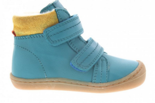 Koel4kids bart bio turquoise kožená barefoot  zimní obuv