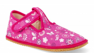 Beda bf060010 love slim dívčí barefoot textilní přezůvka