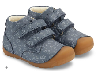 Bundgaard BG101068/668 Petit Strap Grey Rabbit Teal chlapecká batefoot celoroční obuv