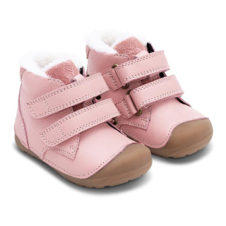 Bundgaard BG303201/781 Petit Mid Winter Strap Rose Rose FG dívčí barefoot zimní kožená obuv