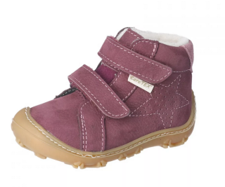 Ricosta 501500903/380 Donny pflaume dívčí barefoot zimní obuv s membránou Care-tex