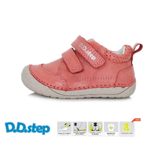 Ddstep S070-41351C dívčí kožená barefoot celoroční obuv