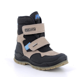 Primigi 6896222 TAUPE/BLACK Chlapecká zimní obuv s membránou Gore tex