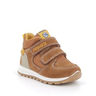 Primigi 6855011 BROWN-TAN chlapecká podzimní kožená obuv s membránou Gore tex