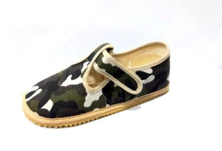 BEDA OBUV  BF060010/W ARMY chlapecké barefoot přezůvky